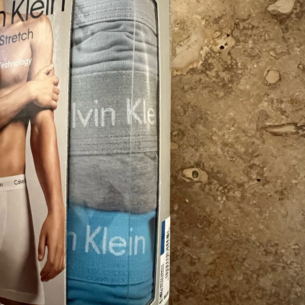 Calvin Klein Cotton Stretch Boxer Briefs - White, Gray, Light Blue - Picture 3 of 3